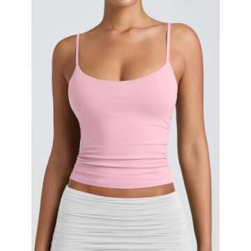 PINKMSTYLE Women's Scoop Neck Spaghetti Strap Camisole