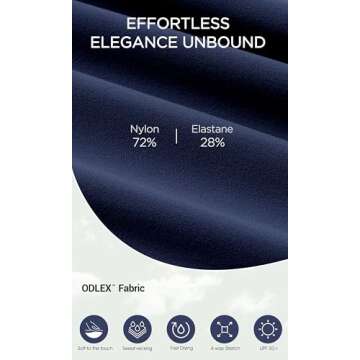 ODODOS Women's High Waisted Full Length Yoga Leggings with Pockets, 28" Inseam Tummy Control Non See Through Workout Athletic Running Yoga Pants, Navy, Medium