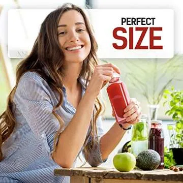 Norcalway 6pcs 12oz Plastic Bottles with Caps, Juice Containers With Lids For Fridge, Reusable Juicing Bottles, Smoothie Bottle, Drink Containers With Lids, Clear Bottles