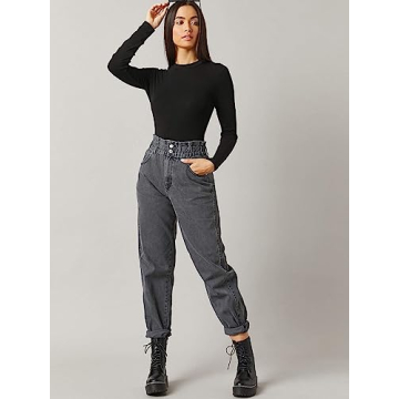 Floerns Mock Neck Backless Bodycon Bodysuit for Women