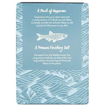 FALKSALT | Cyprus Organic Sea Salt Flakes, 8.8oz Box | Gourmet Flakey Sea Salt