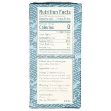 FALKSALT | Cyprus Organic Sea Salt Flakes, 8.8oz Box | Gourmet Flakey Sea Salt