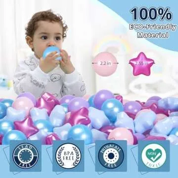 STARBOLO 100pc Crush-Proof Plastic Ball Pit Balls