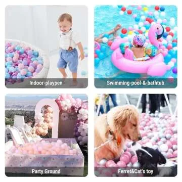 STARBOLO 100pc Crush-Proof Plastic Ball Pit Balls