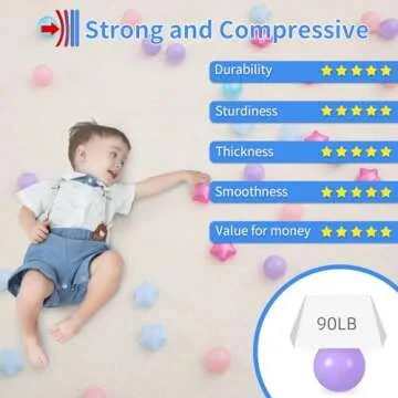 STARBOLO 100pc Crush-Proof Plastic Ball Pit Balls