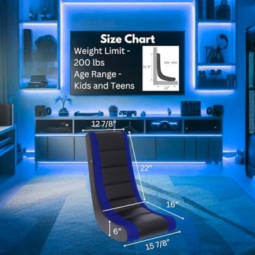 Ergonomic Video Rocker Gaming Chair for Kids by Crew Furniture