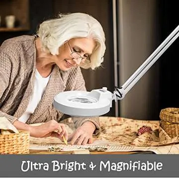 Innqoo LED Floor Lamp for Crafts and Reading - Adjustable Design