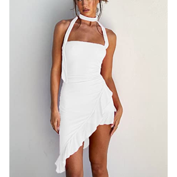 Chic Argeousgor Y2k Halter Dress for Trendy Styles