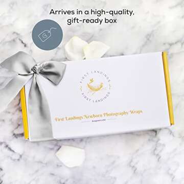 First Landings Newborn Photography Wraps, 3-Pack - 16" x 64" Soft Knit Baby Wrap Receiving Blankets - Newborn Photography Props Baby Blankets - Gender Neutral Baby Essentials (Neutral)