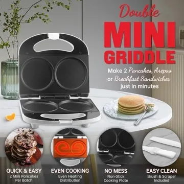 SugarWhisk Double Mini Pancakes Maker for Delicious Recipes