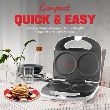 SugarWhisk Double Mini Pancakes Maker for Delicious Recipes