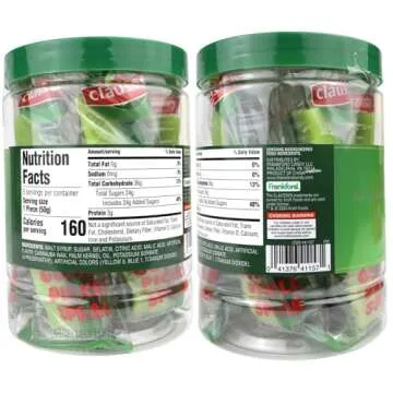 Claussen Jar of Gummy Pickle Spears, Individually Wrapped Green Apple Flavored Gummies, 5 PIckles
