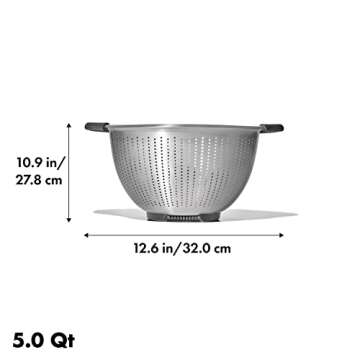 OXO Good Grips 5 qt Stainless Steel Colander for Kitchen Efficiency