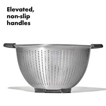 OXO Good Grips 5 qt Stainless Steel Colander for Easy Straining