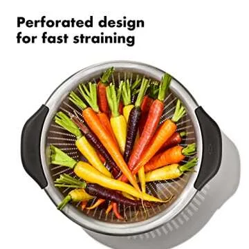 OXO Good Grips 5 qt Stainless Steel Colander for Easy Straining