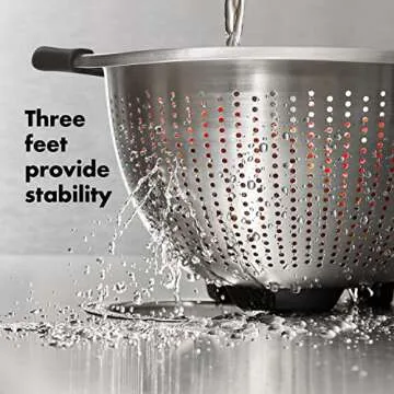 OXO Good Grips 5 qt Stainless Steel Colander for Easy Straining