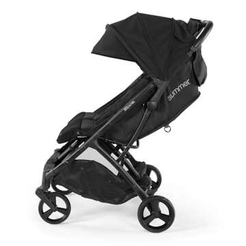 Summer Infant 3Dpac CS+ Double Stroller, Black – Car Seat Compatible Lightweight Baby Stroller with Convenient One-Hand Fold, Reclining Seats, Two Extra-Large Canopies & Parent Friendly Features