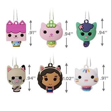 Hallmark DreamWorks Animation Gabby's Dollhouse 1" Miniature Christmas Ornaments, Set of 6 Mini, Shatterproof