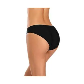 voenxe Women Bikini Underwear,Seamless Breathable Ladies Panties,No Show Comfortable Briefs Undies for Women,Hipster,5-Pack