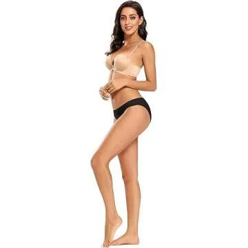 voenxe Women Bikini Underwear,Seamless Breathable Ladies Panties,No Show Comfortable Briefs Undies for Women,Hipster,5-Pack