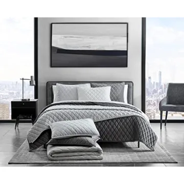 Vera Wang Luxurious Velvet Queen Quilt Set With Shams