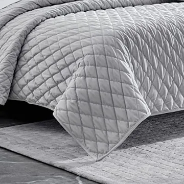 Vera Wang Luxurious Velvet Queen Quilt Set With Shams
