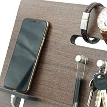 Wooden Desk and Nightstand Organizer Gift for Men