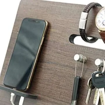 Wooden Desk and Nightstand Organizer Gift for Men