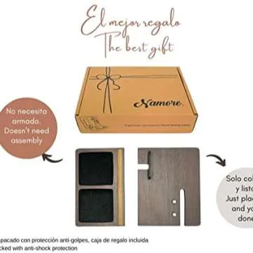 Wooden Desk and Nightstand Organizer Gift for Men