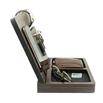 Wooden Desk and Nightstand Organizer Gift for Men