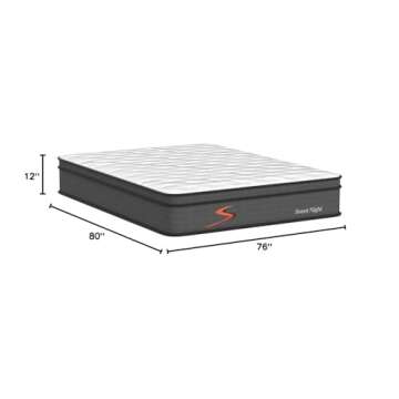 Sweetnight King Mattress in a Box - 12 Inch Pillow Top King Size Mattress, Gel Memory Foam Hybrid Ma...