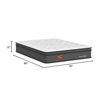 Sweetnight King Mattress in a Box - 12 Inch Pillow Top King Size Mattress, Gel Memory Foam Hybrid Ma...