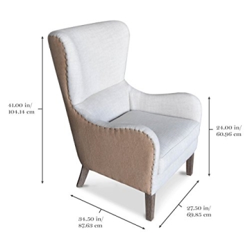 Elle Decor Modern Wingback Chair for Stylish Comfort