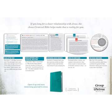 Jesus Centered Bible, NLT Turquoise - Embrace Faith Daily