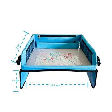 PRODUZOR Car Seat Organizer Backseat for Toddler Activities – Dry Erase Top Kids Travel Tray with ...