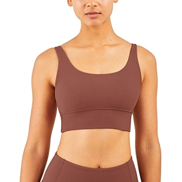 altiland High Impact Supportive Sports Bras for Women, V Neck Padded Workout Yoga Fitness Running At...