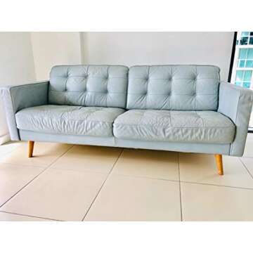 Round Solid Wood Furniture Legs Sofa Replacement Legs Perfect for Mid-Century Modern/Great IKEA hack for Sofa, Couch, Bed, Coffee Table (10 Inches,Set of 4, Original Wood Color)