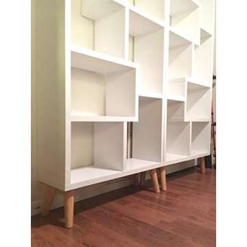 Round Solid Wood Furniture Legs Sofa Replacement Legs Perfect for Mid-Century Modern/Great IKEA hack for Sofa, Couch, Bed, Coffee Table (10 Inches,Set of 4, Original Wood Color)