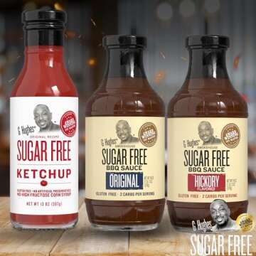 G Hughes Sugar Free, BBQ Sauces & Ketchup Bundle - Original Sugar Free BBQ Sauce - 18 Oz, Hickory BB...