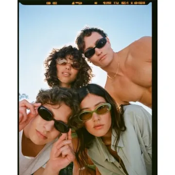 Trendy GUVIVI Oval Sunglasses for Women Stylish Retro Shades