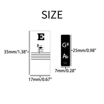 AIEX Piano Keyboard Music Note Full Set Stickers Removable & Transparent for White & Black 88/61/54/...