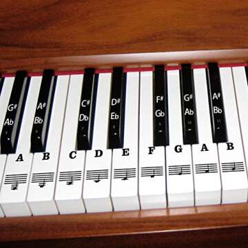 AIEX Piano Stickers Easy Application for All Keyboards