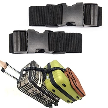 2Pack Adjustable Luggage Straps - Secure & Versatile Travel Accessories