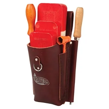 Weaver Leather Arborist - Leather Burgundy Felling Wedge Pouch for Tree Cutting - Can Hold 4 Chainsa...