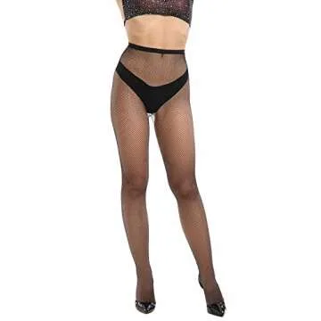 CWCYYDSYY Women's Satin Bow High Waist Tights Sexy Fishnet Stockings Thigh High Pantyhose(Black)