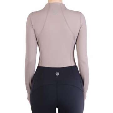 Harrison Howard Base Layer Top Thermal Long Sleeve Shirt for Horseback Riding with Smart Shoulder Lines Soft Breathable Comfortable Rider Top Camel Medium