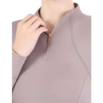 Harrison Howard Base Layer Top Thermal Long Sleeve Shirt for Horseback Riding with Smart Shoulder Lines Soft Breathable Comfortable Rider Top Camel Medium