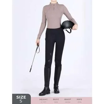 Harrison Howard Base Layer Top Thermal Long Sleeve Shirt for Horseback Riding with Smart Shoulder Lines Soft Breathable Comfortable Rider Top Camel Medium