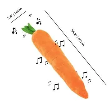 Mellow Dog Calming Carrot Plush Toy for Stress Relief and Fun