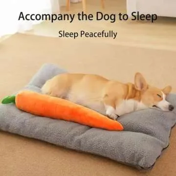Mellow Dog Calming Carrot Plush Toy for Stress Relief and Fun